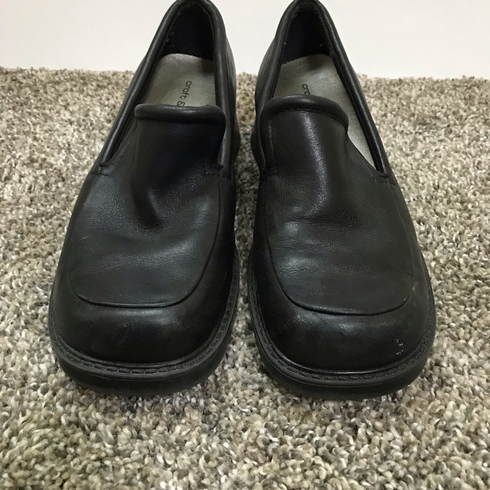 Women’s Black Leather Loafers